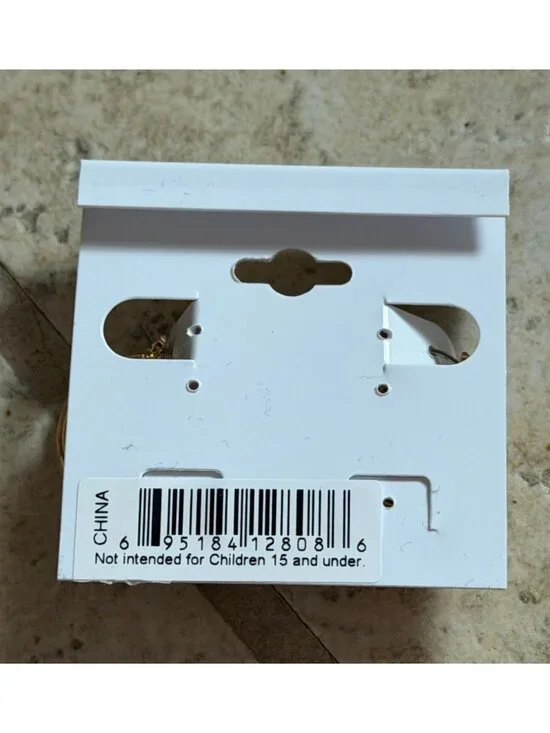 Main Street For Sensitive Ears Gold Tone Hoop Earrings-NWT - Picture 5 of 5